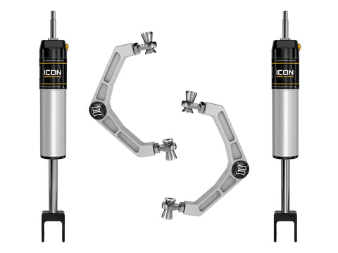 ICON 2020-2026 GM 2500/3500 HD 0-2” Lift V.S. 2.5 Aluminum Series Shock System Internal Reservoir Billet