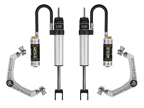 ICON 2020-2026 GM 2500/3500 HD 0-2” Lift V.S. 2.5 Aluminum Series Shock System Remote Reservoir W/ CDCV Billet