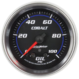 2-5/8" OIL PRESSURE 0-100 PSI COBALT