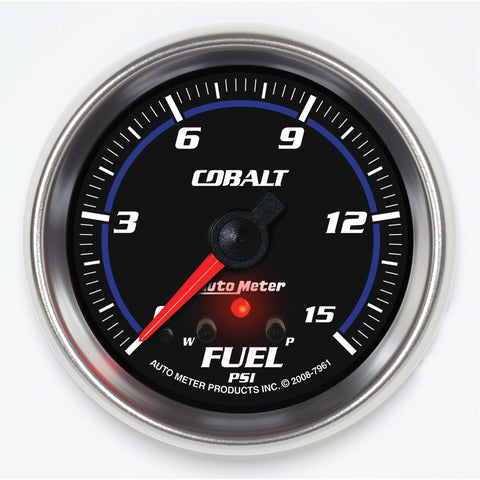 2-5/8" FUEL PRESSURE 0-15 PSI COBALT