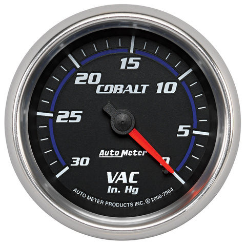 2-5/8" VACUUM 0-30 IN HG COBALT