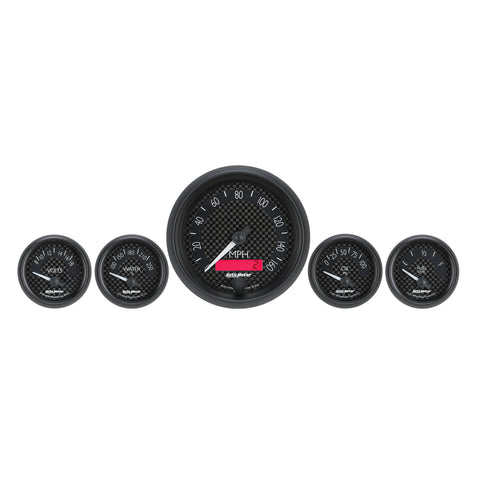 5 PC. GAUGE KIT 3-3/8" & 2-1/16" ELEC. SPEEDOMETER GT