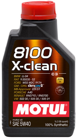 Motul 8100 X-CLEAN 5W40 12X1L