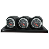 GAUGE KIT 3 PC WRANGLER (JK) 07-10 OIL PSI/AXLE TEMP/VOLT 100PSI/250ºF/18V BLK DIAL CHROME BZL JEEP