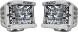 RIGID D-SS PRO Side Shooter Spot Optic Surface Mount White Housing Pair