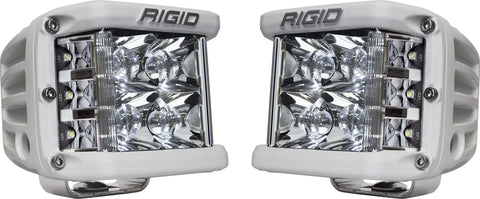 RIGID D-SS PRO Side Shooter Spot Optic Surface Mount White Housing Pair