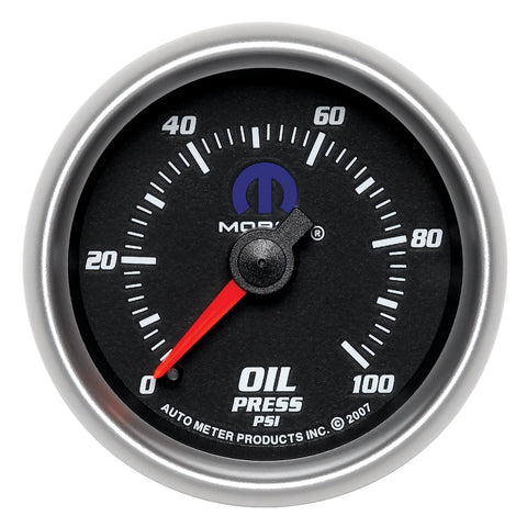 2-1/16" OIL PRESSURE 0-100 PSI MOPAR