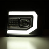 AlphaRex-07-13 GMC Sierra LED Projector Headlights In Jet Black