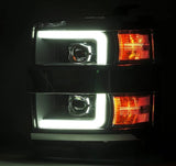 AlphaRex- 15-19 Chevrolet Silverado 2500HD/3500HD LED Headlights Black
