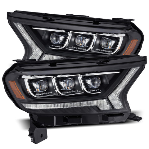 AlphaRex-LED Projector Headlights In Black