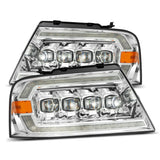 AlphaRex-LED Projector Headlights In Chrome