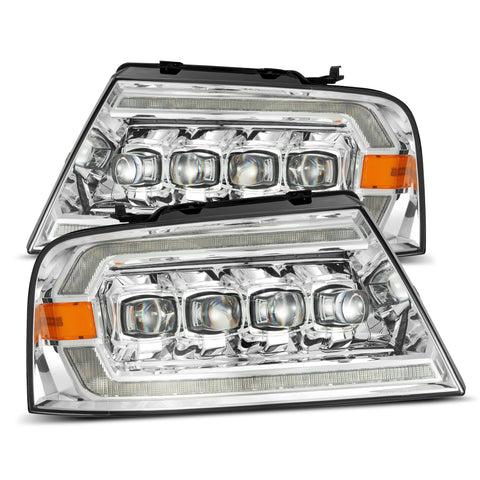 AlphaRex-LED Projector Headlights In Chrome