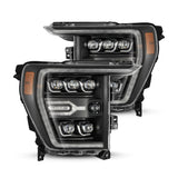 AlphaRex-LED Projector Headlights In Black