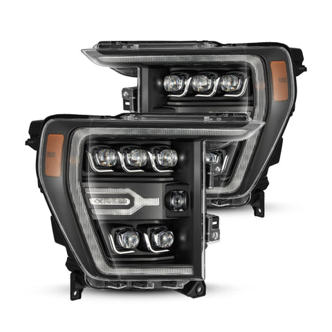 AlphaRex-LED Projector Headlights In Black