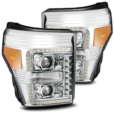 AlphaRex-LED Projector Headlights In Chrome