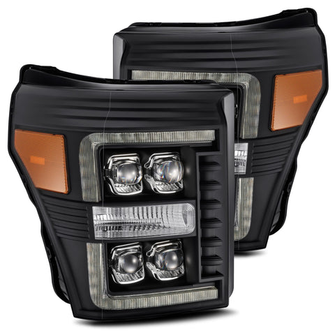 AlphaRex-LED Projector Headlights In Black