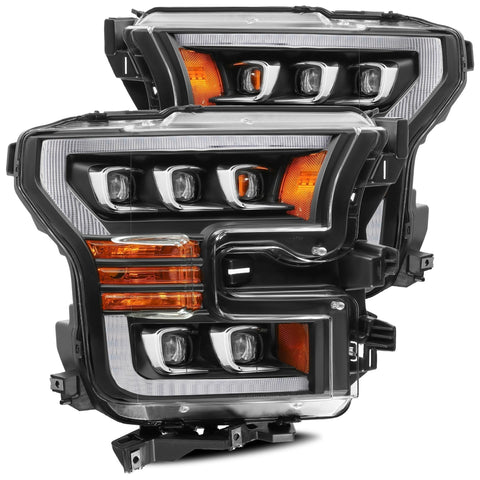 AlphaRex-LED Projector Headlights Plank Style Design Matte Black