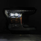 AlphaRex-LED Projector Headlights Plank Style Design Matte Black