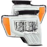 AlphaRex-LED Projector Headlights Plank Style Design Chrome