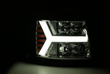 AlphaRex-LED Projector Headlights Plank Style Design Chrome
