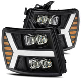 AlphaRex-LED Projector Headlights Plank Style Design Black