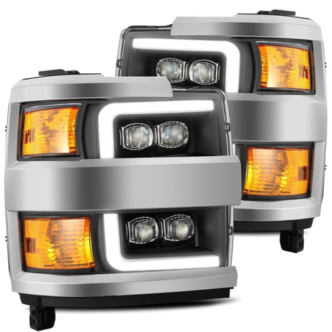 AlphaRex-LED Projector Headlights In Black