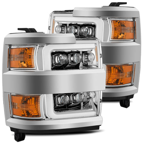 AlphaRex-LED Projector Headlights In Chrome