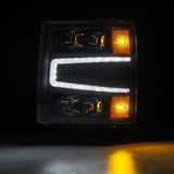 AlphaRex-LED Projector Headlights In Black