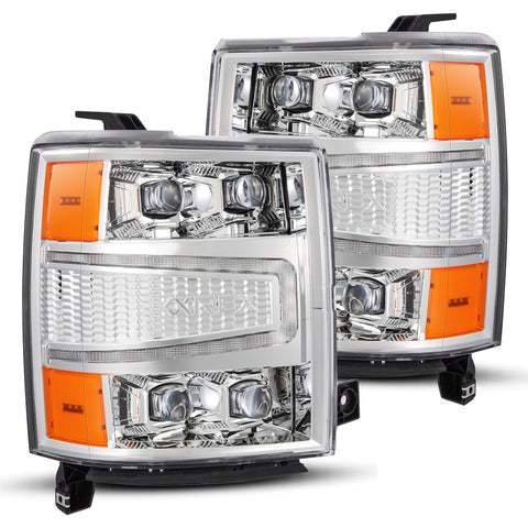 AlphaRex-LED Projector Headlights In Chrome
