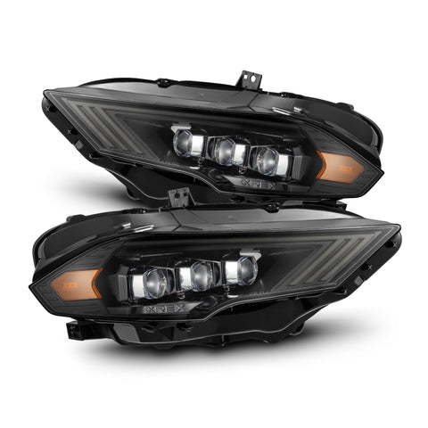 AlphaRex-18-23 Ford Mustang LED Projector Headlights In Alpha Black