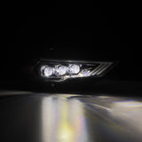 AlphaRex-18-23 Ford Mustang LED Projector Headlights In Black
