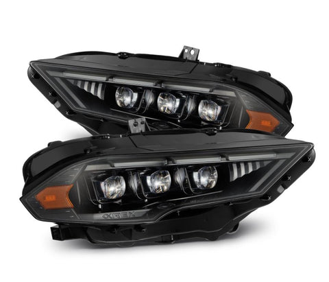 AlphaRex-18-23 Ford Mustang LED Projector Headlights In Alpha Black