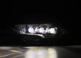 AlphaRex-18-23 Ford Mustang LED Projector Headlights In Black