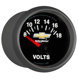 2-1/16" VOLTMETER 18V ELECTRIC CHEVY GOLD BOWTIE