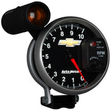 5" TACHOMETER 0-10000 RPM PEDESTAL W/ EXT. SHIFT-LITE CHEVY GOLD BOWTIE