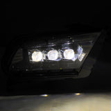 AlphaRex-13-14 Ford Mustang LED Projector Headlights In Black