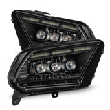 AlphaRex-13-14 Ford Mustang LED Projector Headlights In Alpha-Black