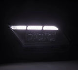AlphaRex-10-12 Ford Mustang LED Projector Headlights In Black