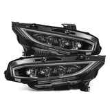 AlphaRex-16-21 Honda Civic LED Projector Headlights In Black