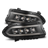 AlphaRex-15-23 Dodge Charger LED Projector Headlights In Black