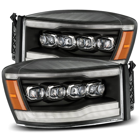 AlphaRex-LED Projector Headlights In Black