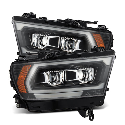 AlphaRex-19-24 Ram 1500 LED Projector Headlights In Black