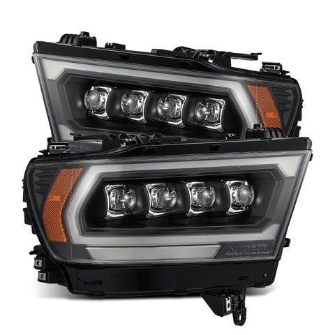 AlphaRex-19-24 Ram 1500 LED Projector Headlights In Black