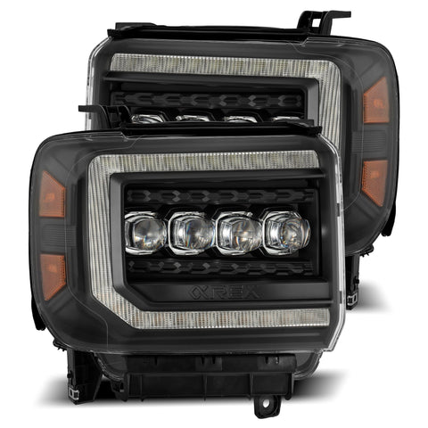 AlphaRex-LED Projector Headlights In Black