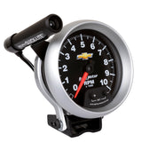3-3/4" PEDESTAL TACHOMETER 0-10000 RPM CHEVY GOLD BOWTIE