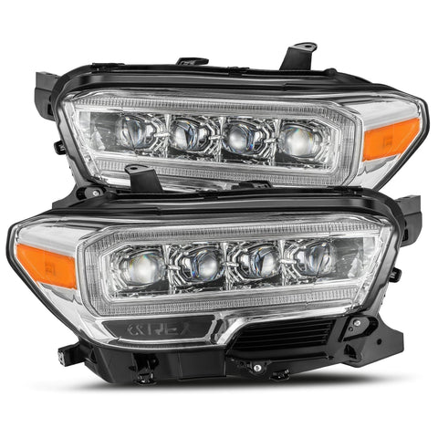AlphaRex-LED Projector Headlights Plank Style Design Chrome