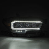 AlphaRex-LED Projector Headlights Plank Style Design Chrome