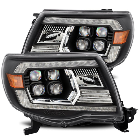 AlphaRex-LED Projector Headlights In Black