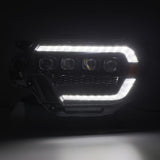 AlphaRex-LED Projector Headlights In Black