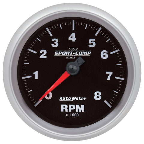 3-3/8" ICAN TACHOMETER 0-8000 RPM SPORT-COMP II